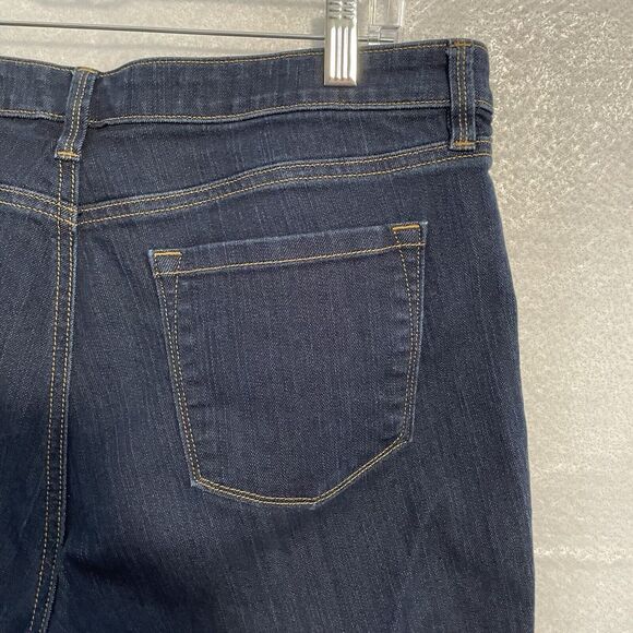 LOFT FACTORY Jeans Size 14 Blue Dark Wash ORIGINAL BOOTCUT Stretch Denim - Picture 5 of 11